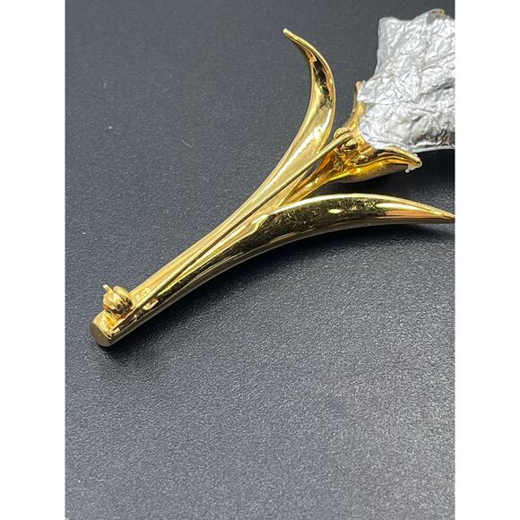 Swarovski Vintage Crystal Cala Lilly Tulip Flower Brooch Memories Collection - Picture 10 of 15